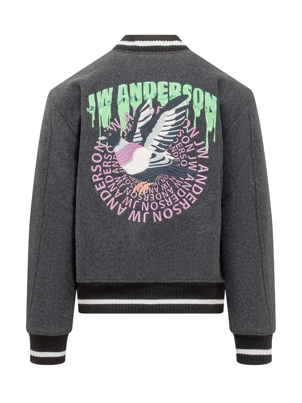 Jw Anderson Logo Detailed Buttoned Varsity Jacket
