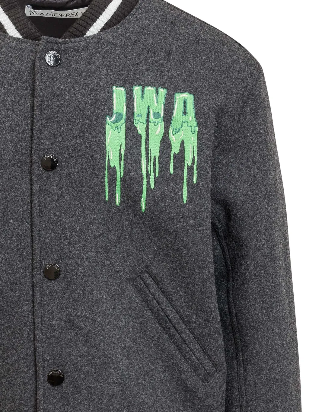 Jw Anderson Logo Detailed Buttoned Varsity Jacket