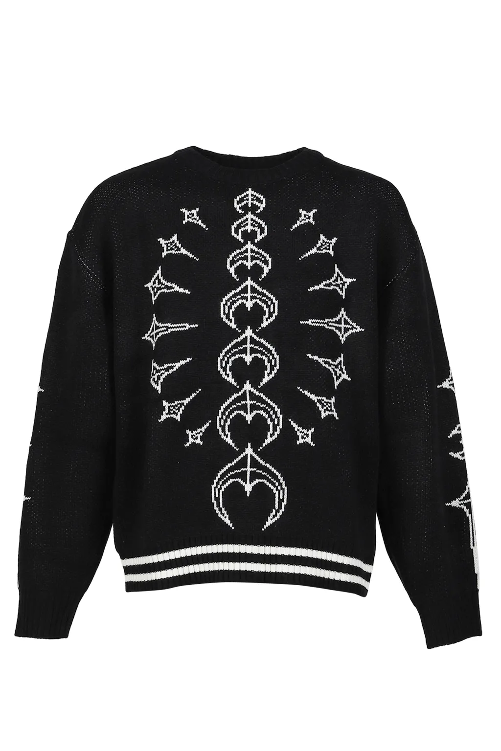 Tc Bone Knit Sweater / Blk/Wht