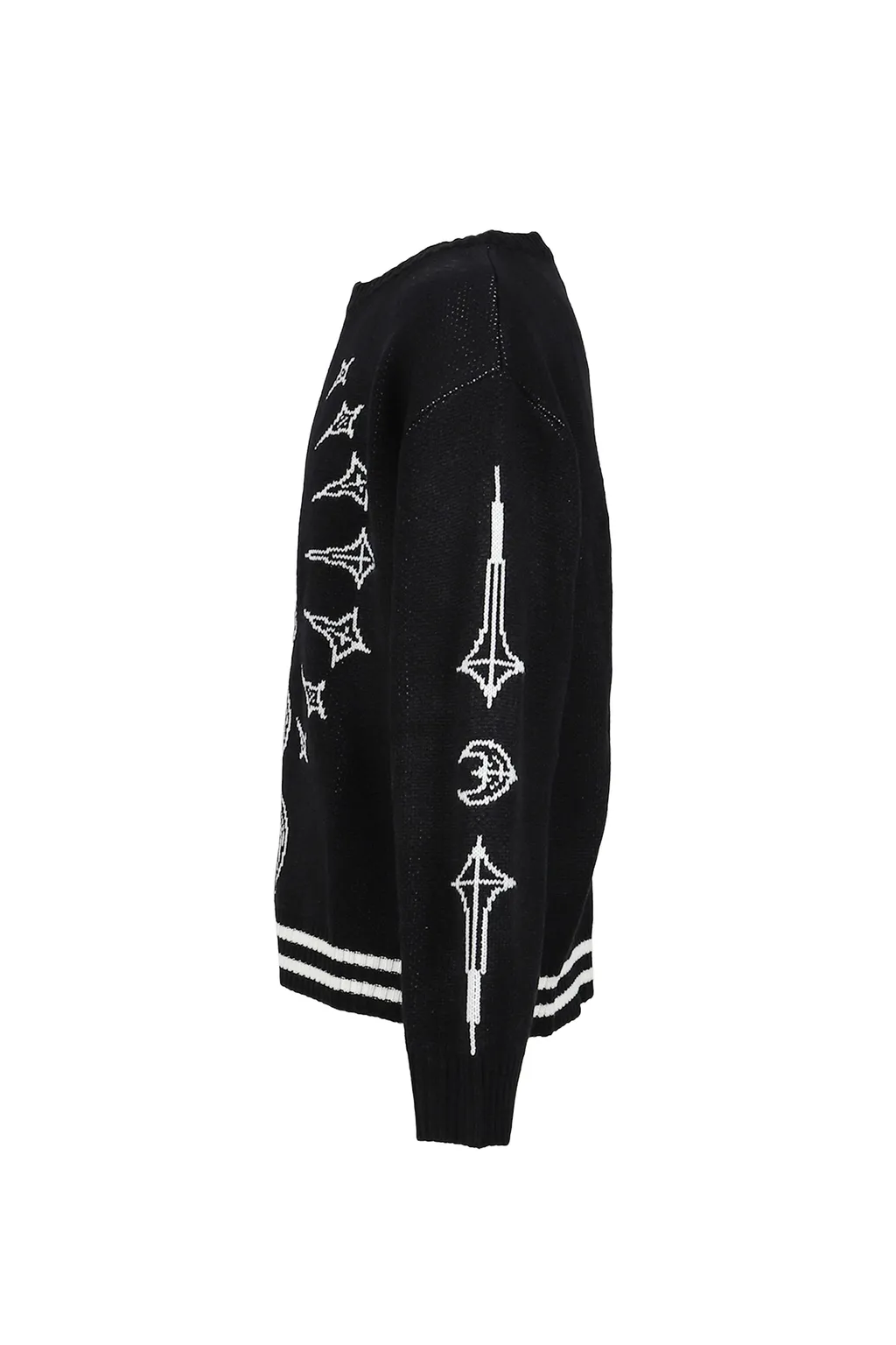 Tc Bone Knit Sweater / Blk/Wht