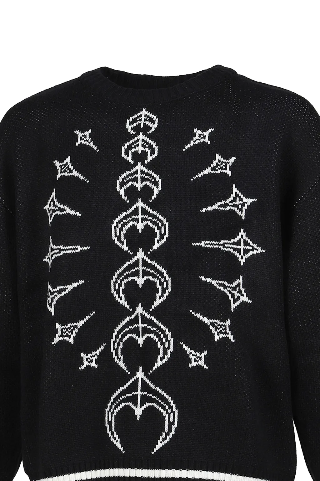 Tc Bone Knit Sweater / Blk/Wht