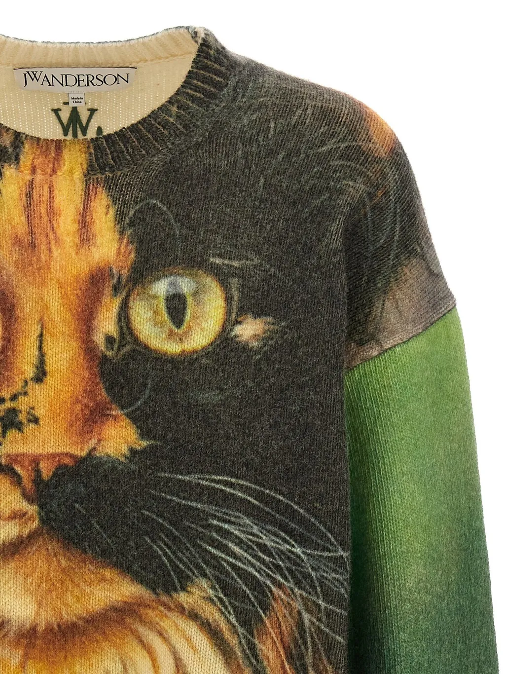 Jw Anderson Cat Printed Knitted Jumper