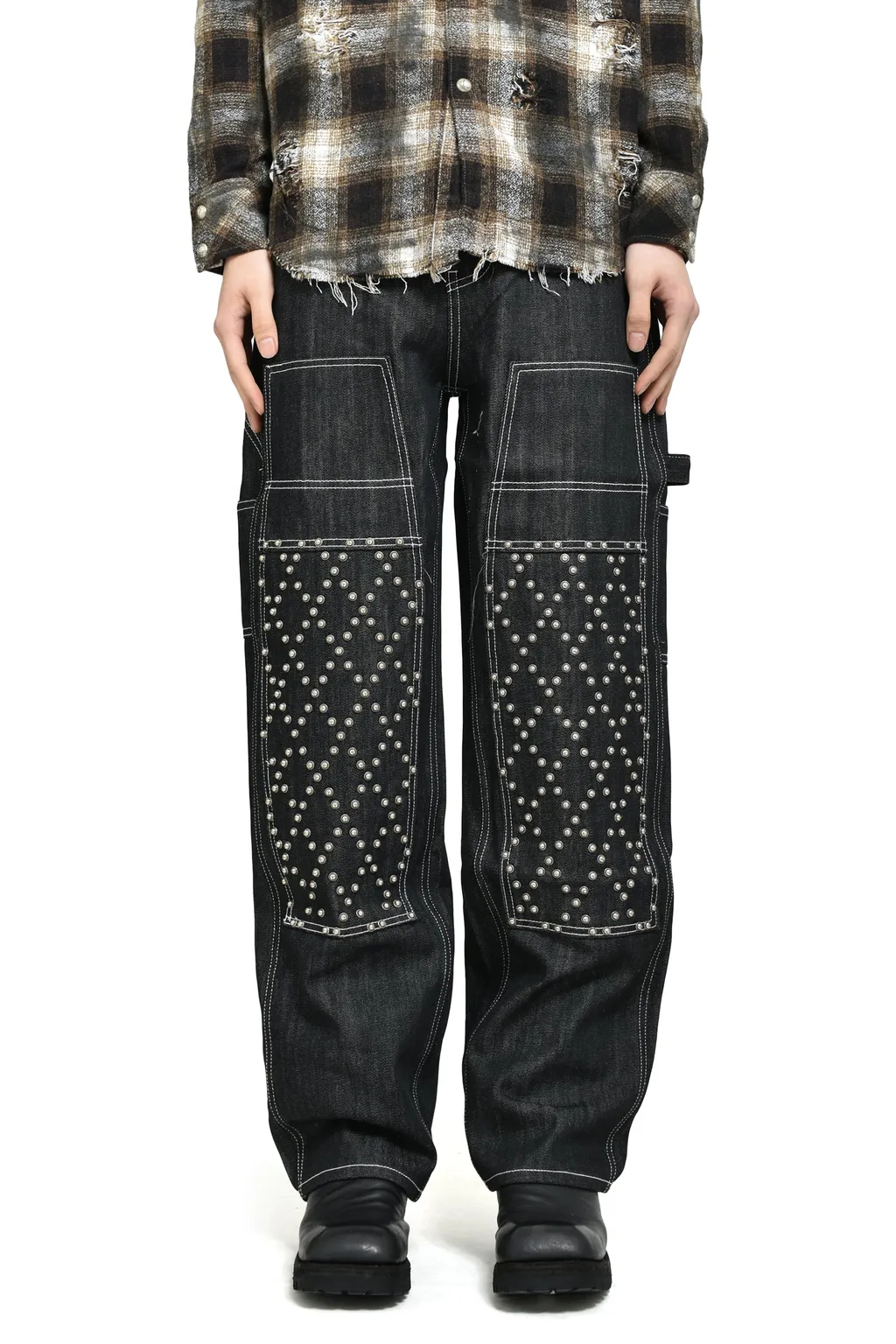 Angels Studded Work Pants / Blk