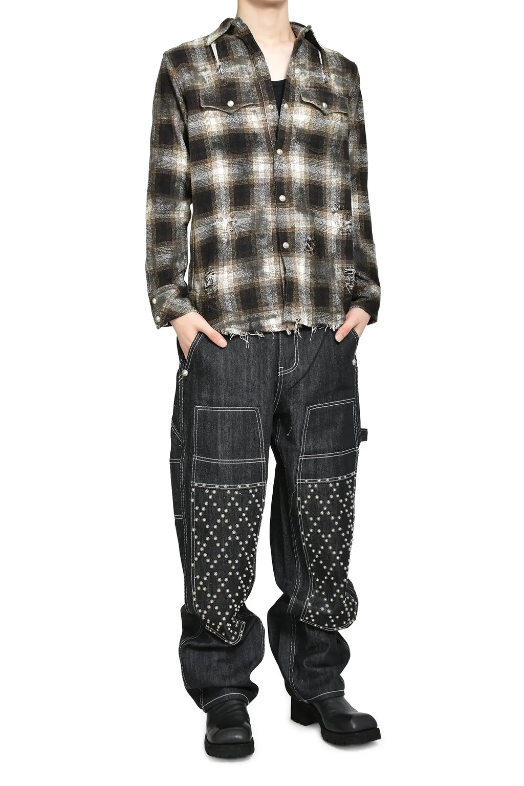 Angels Studded Work Pants / Blk