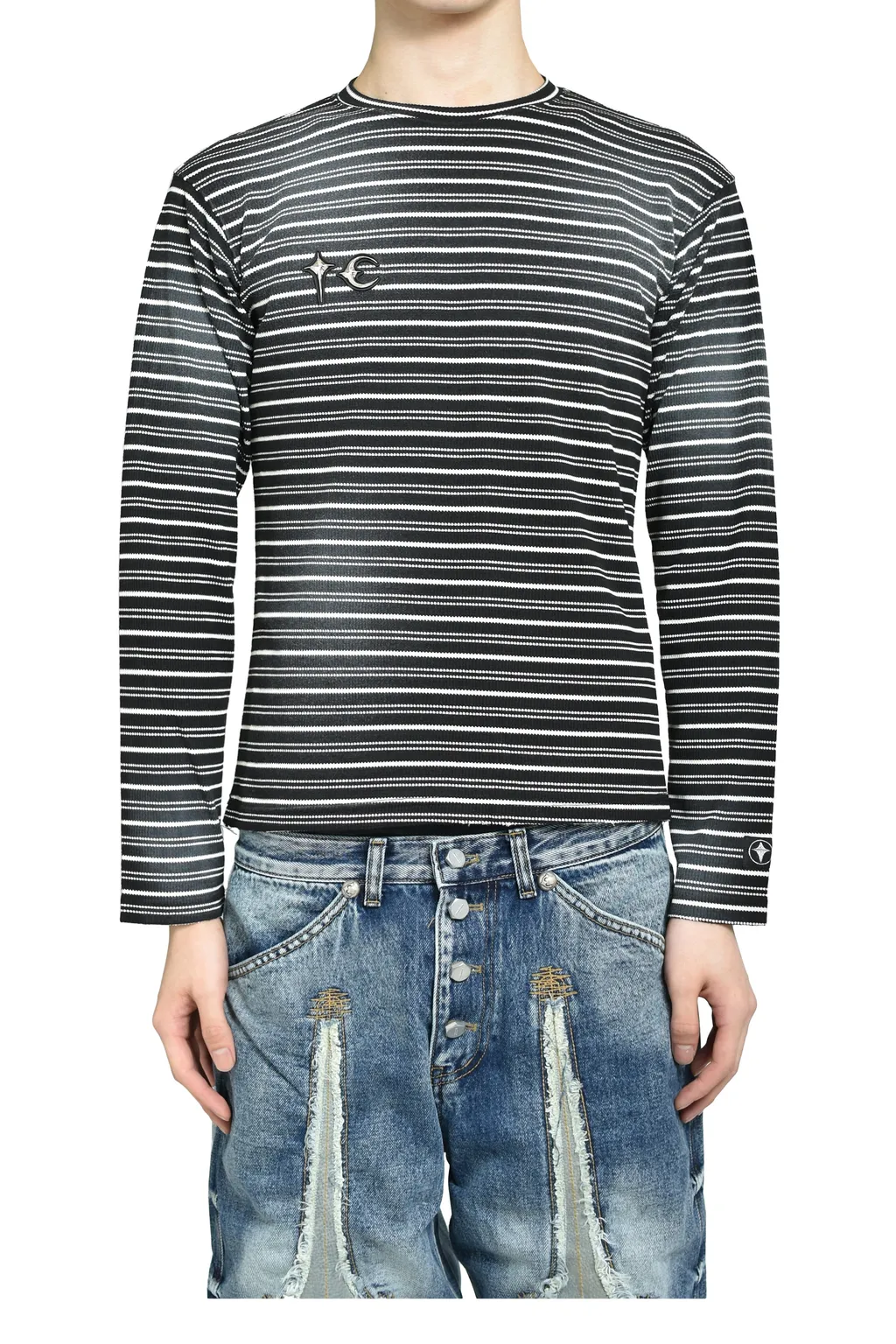 Tc Striped Long Sleeve / Black