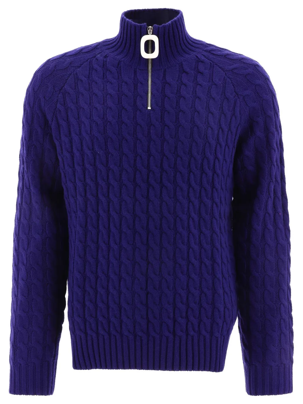 Jw Anderson Henley Funnel Neck Knitted Jumper