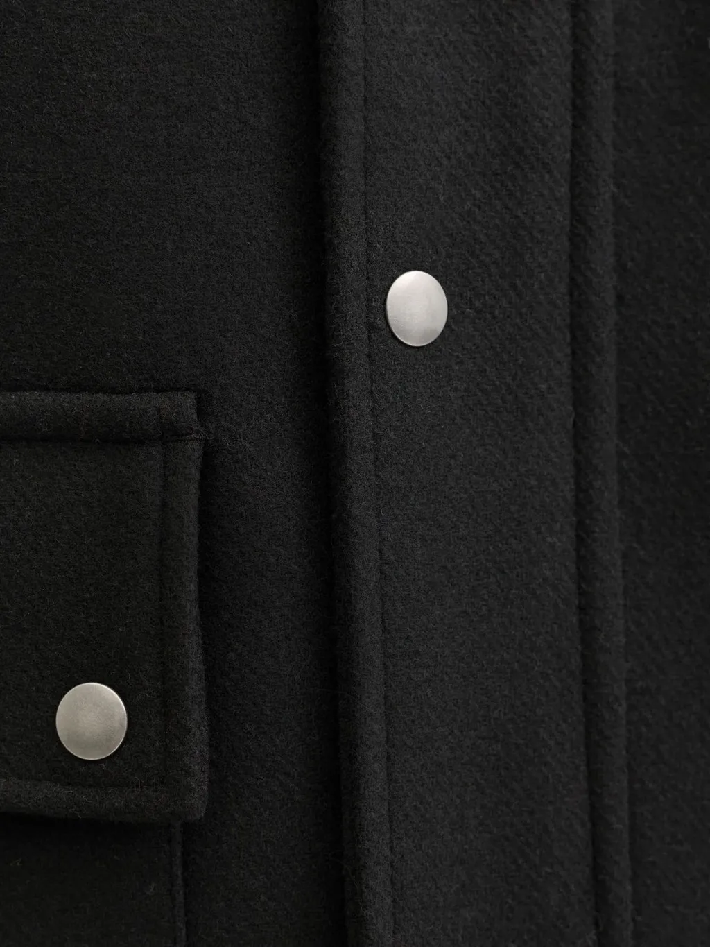 Jack & Jones Snap-Button Hooded Coat