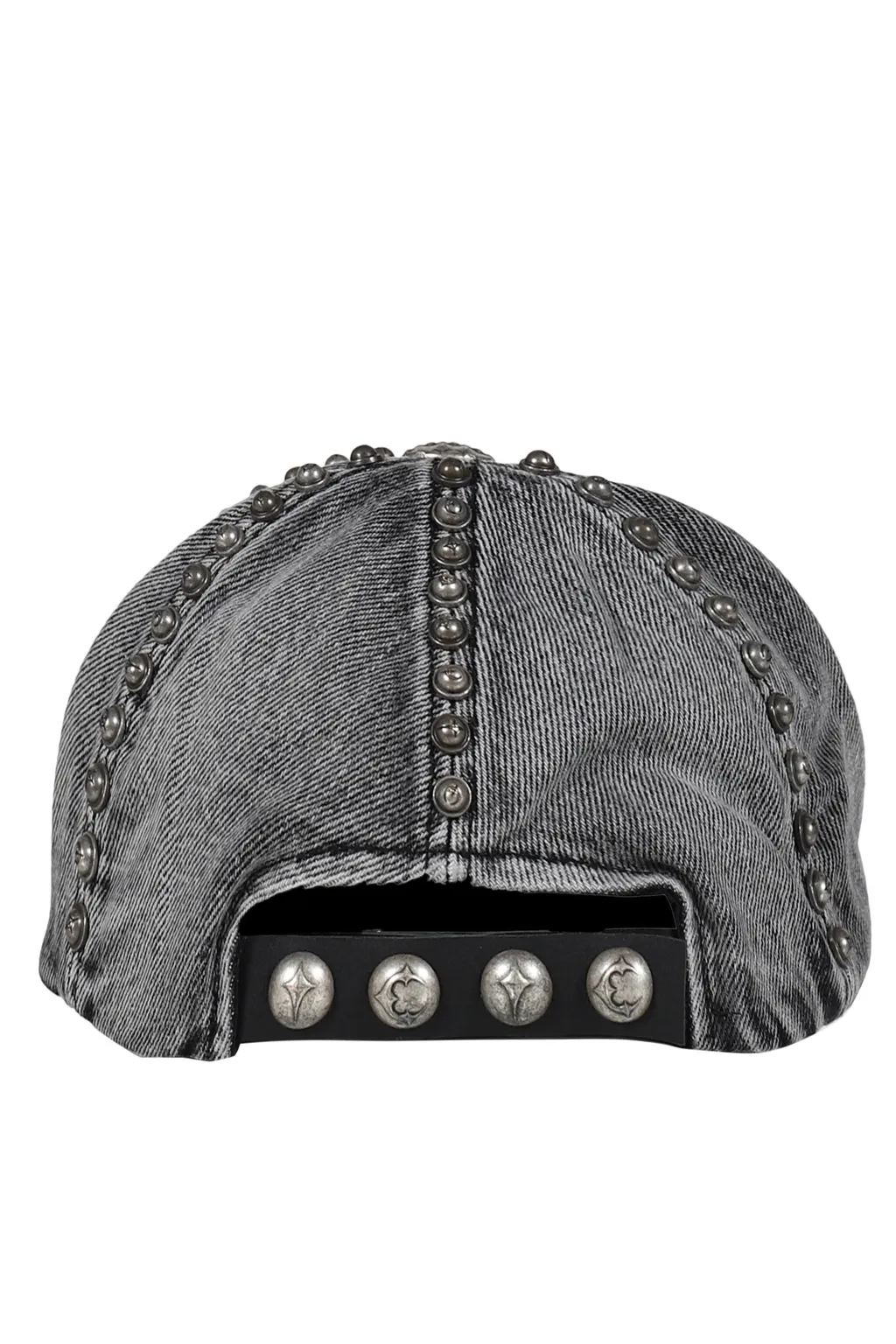 Studded Denim Cap / Black