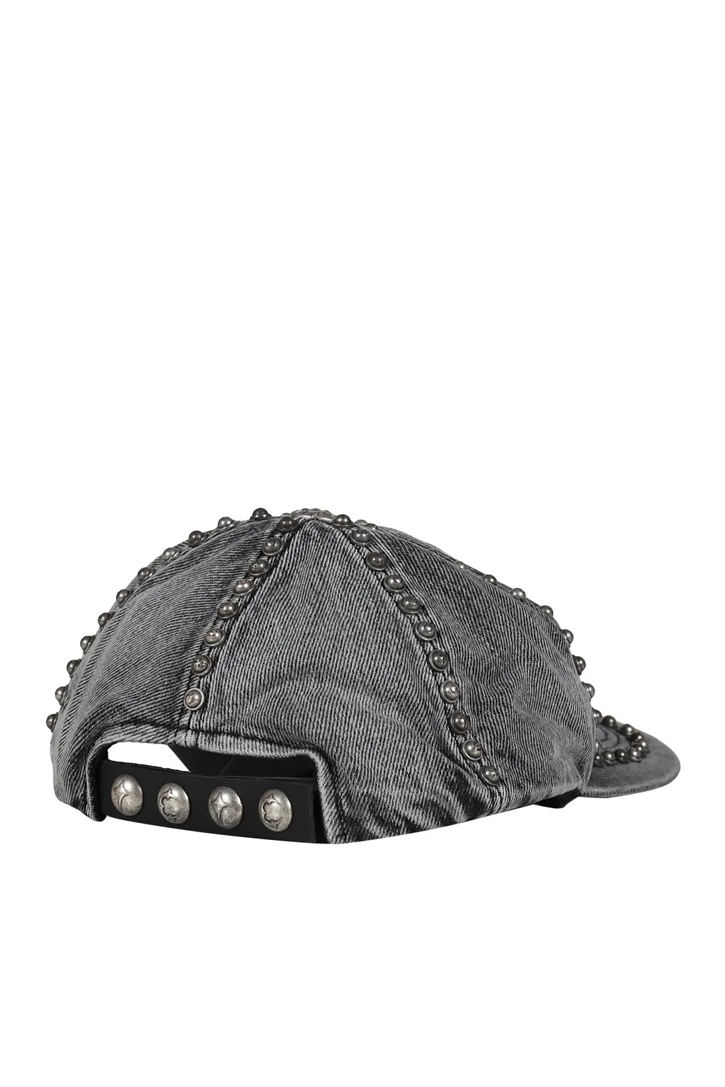 Studded Denim Cap / Black