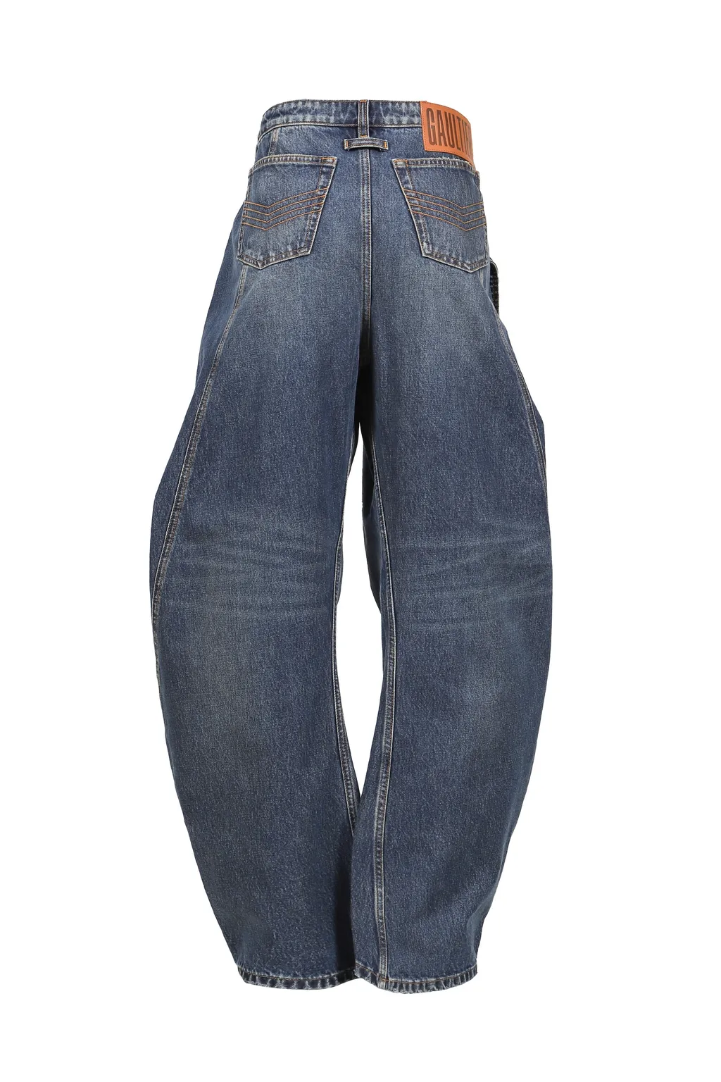 Low Waisted Jean With Strap Detail On The Front / Ind