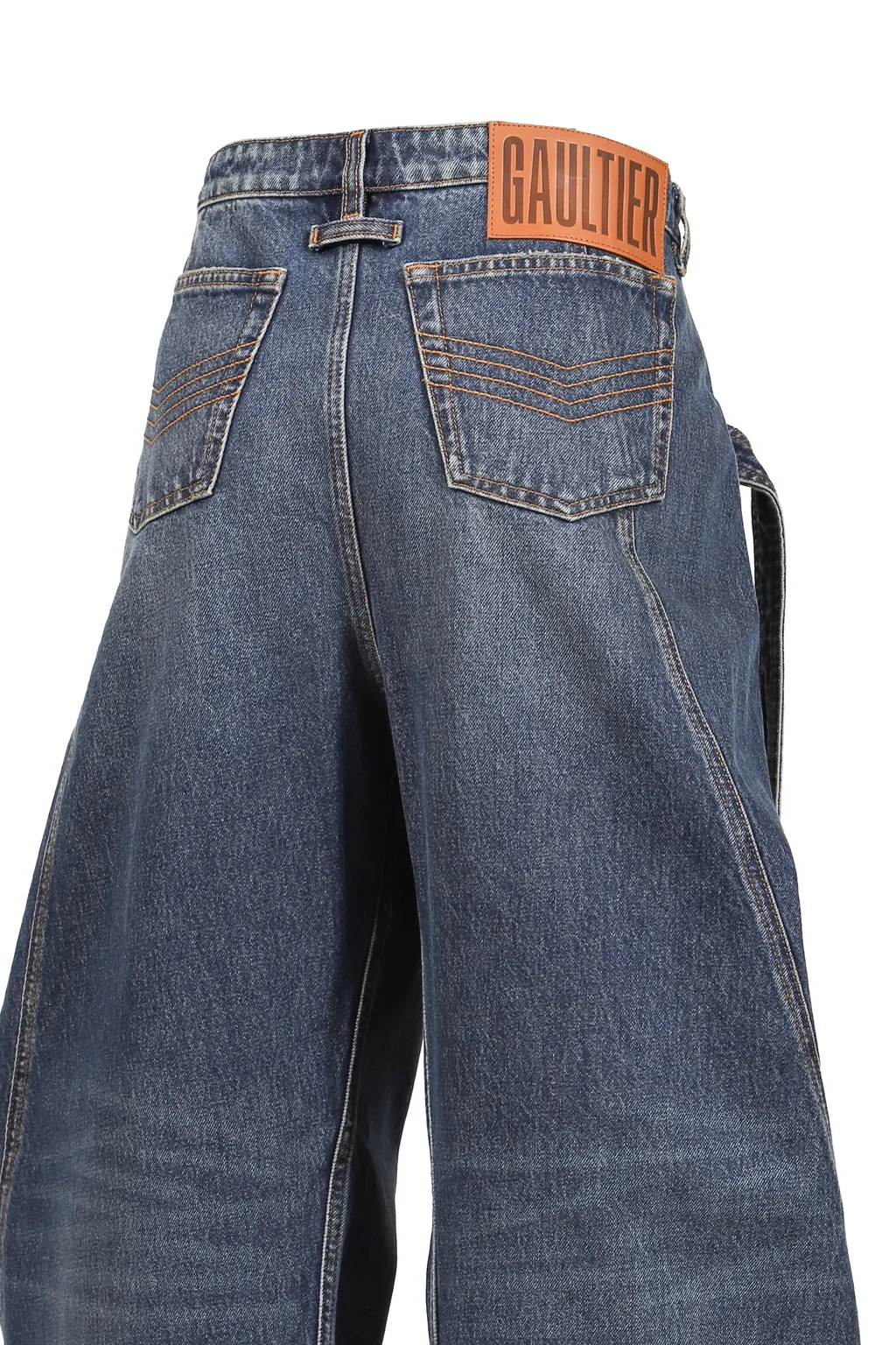 Low Waisted Jean With Strap Detail On The Front / Ind