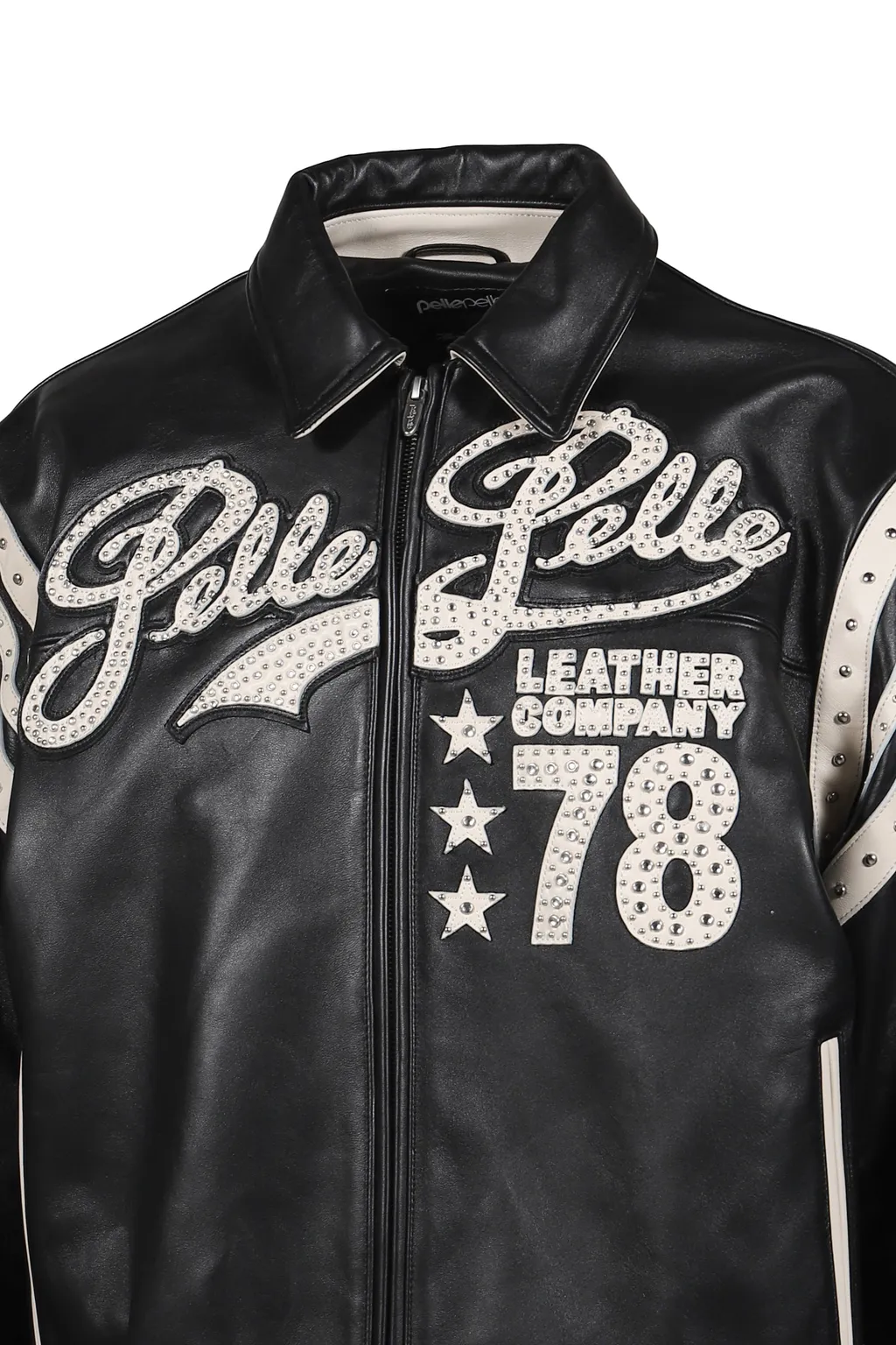 Encrusted Varsity Jacket / Blk
