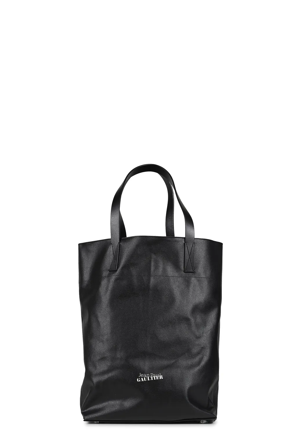 Coated Canvas Bag Printed / Blk/Brw Wood
