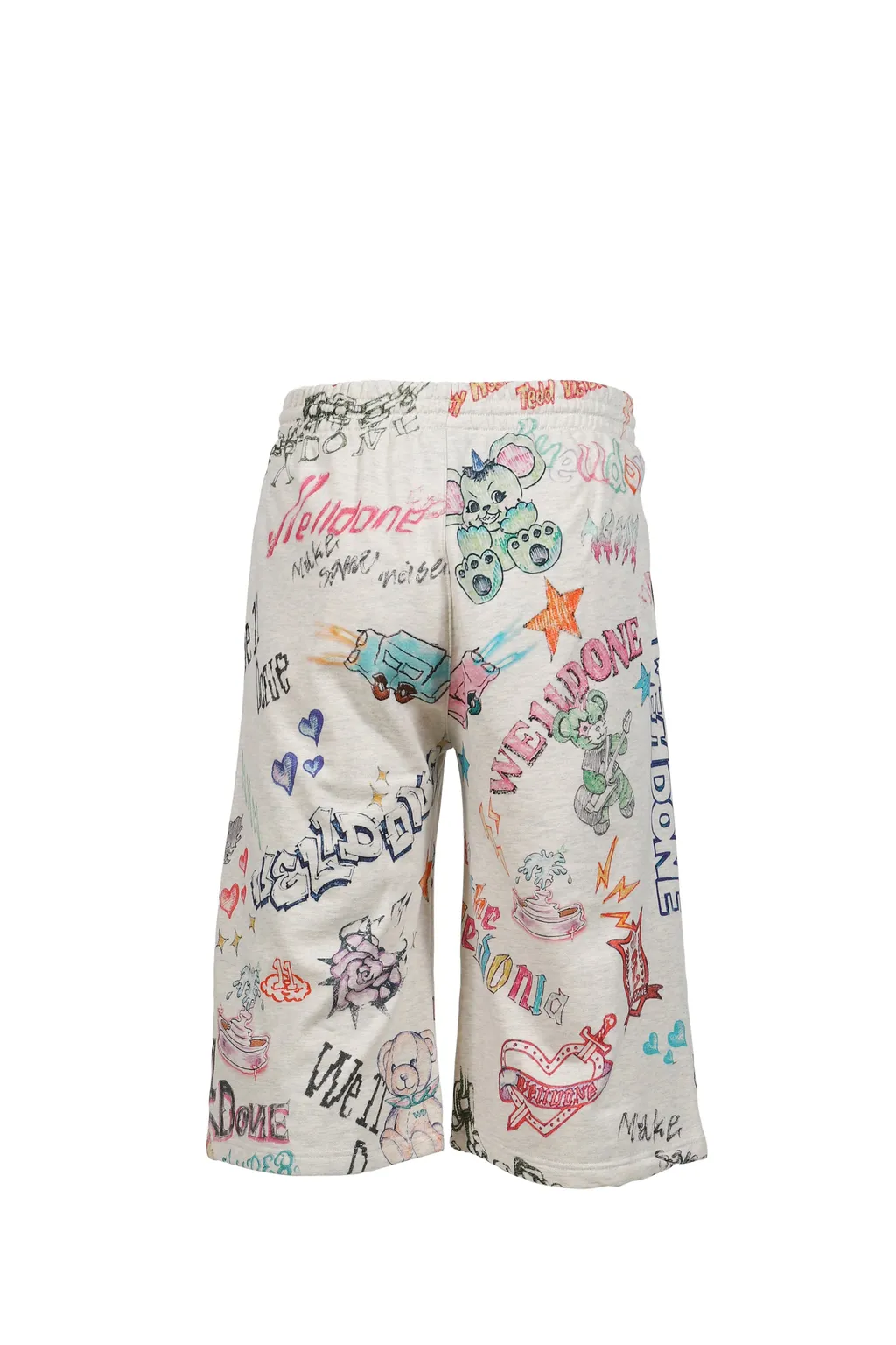 Doodle Printed Shorts / M/Grey