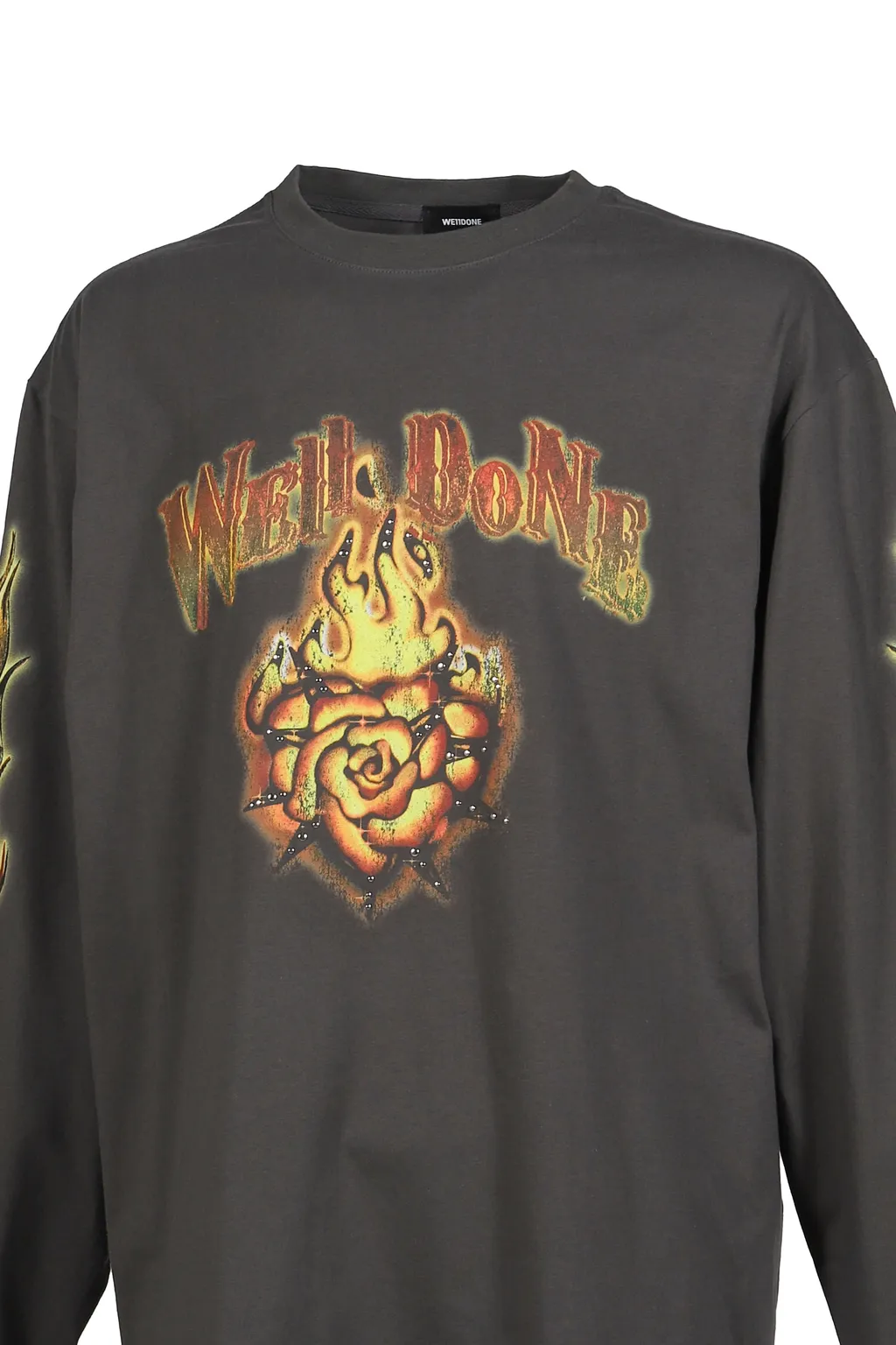 Fire Long-Sleeved T-Shirt / Charcoal