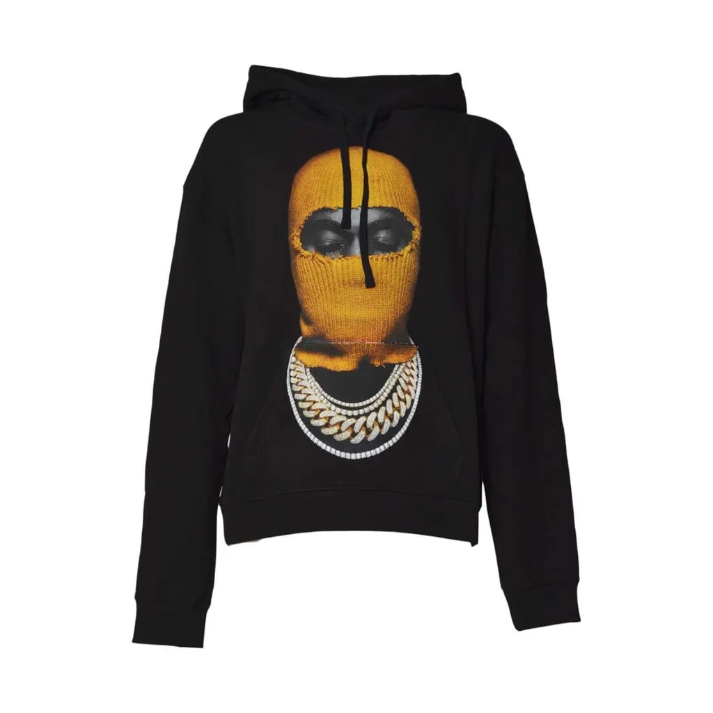 Ih Nom Uh Nit Balaclava-Printed Drawstring Hoodie
