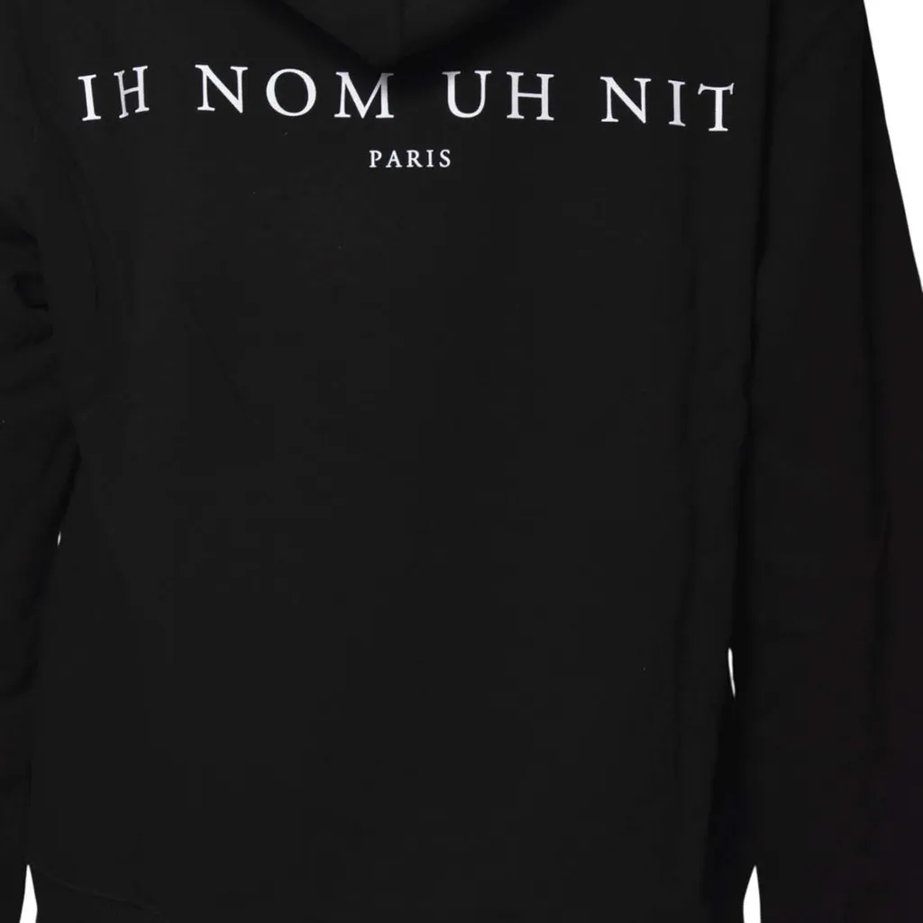 Ih Nom Uh Nit Balaclava-Printed Drawstring Hoodie