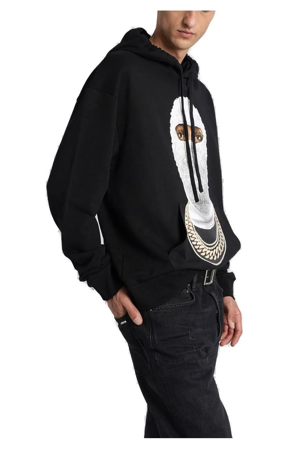 Ih Nom Uh Nit Mask Printed Drawstring Hoodie