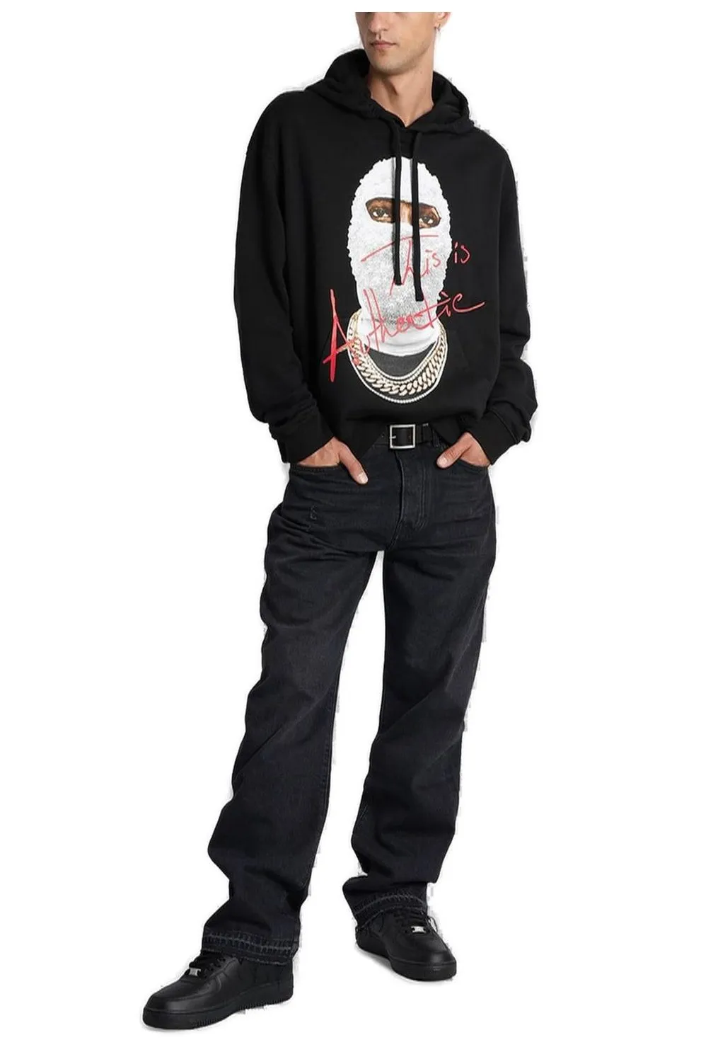 Ih Nom Uh Nit Mask Printed Drawstring Hoodie
