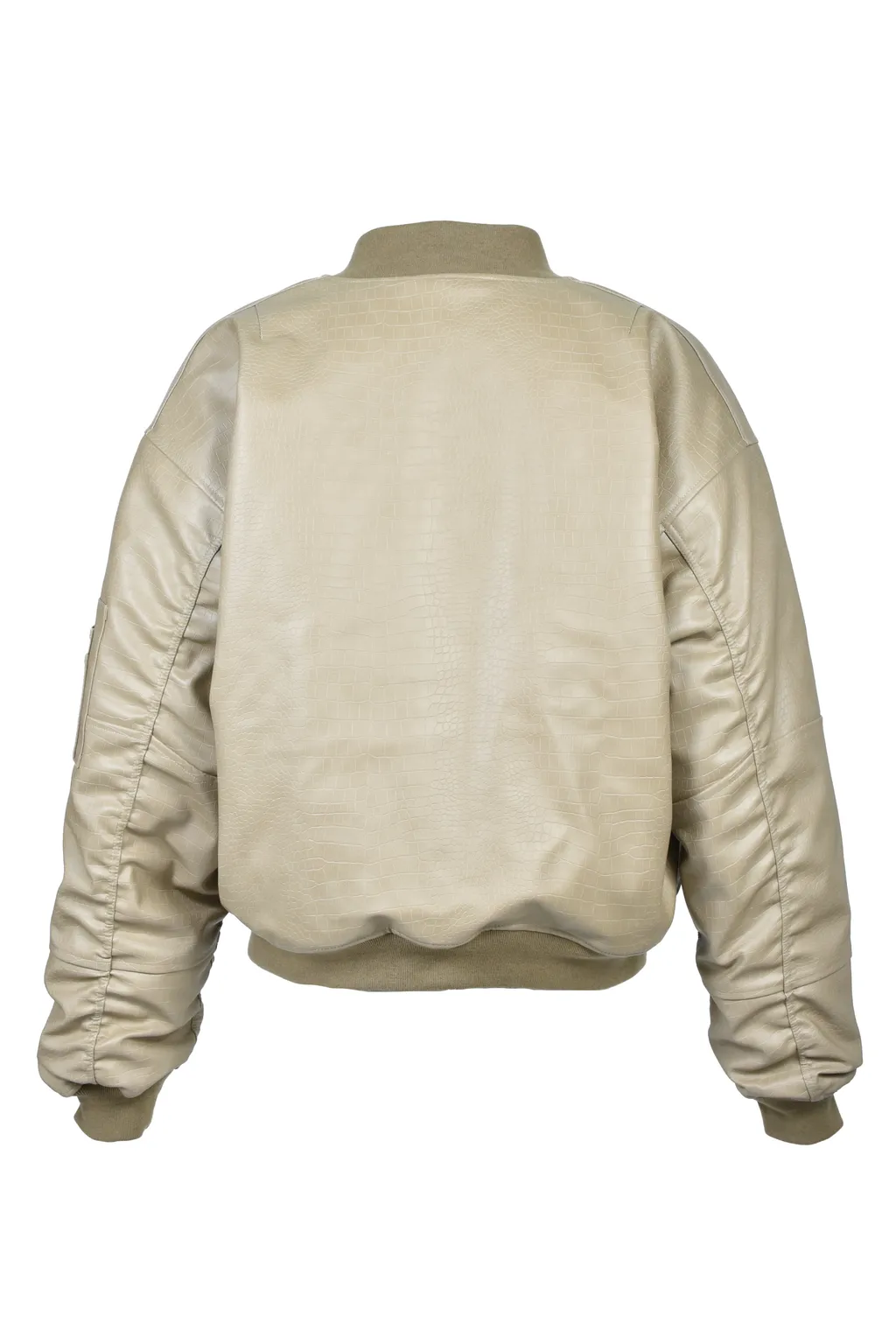 Faux Crocodile Bomber Jacket / Bei