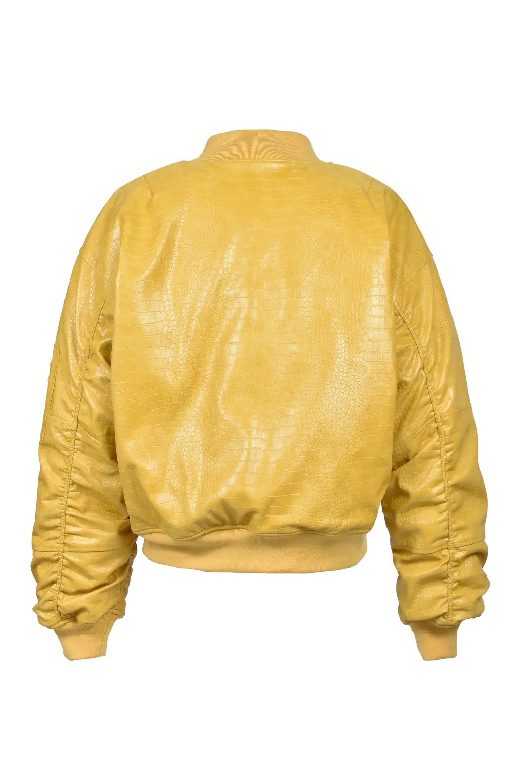 Faux Crocodile Bomber Jacket / Mus