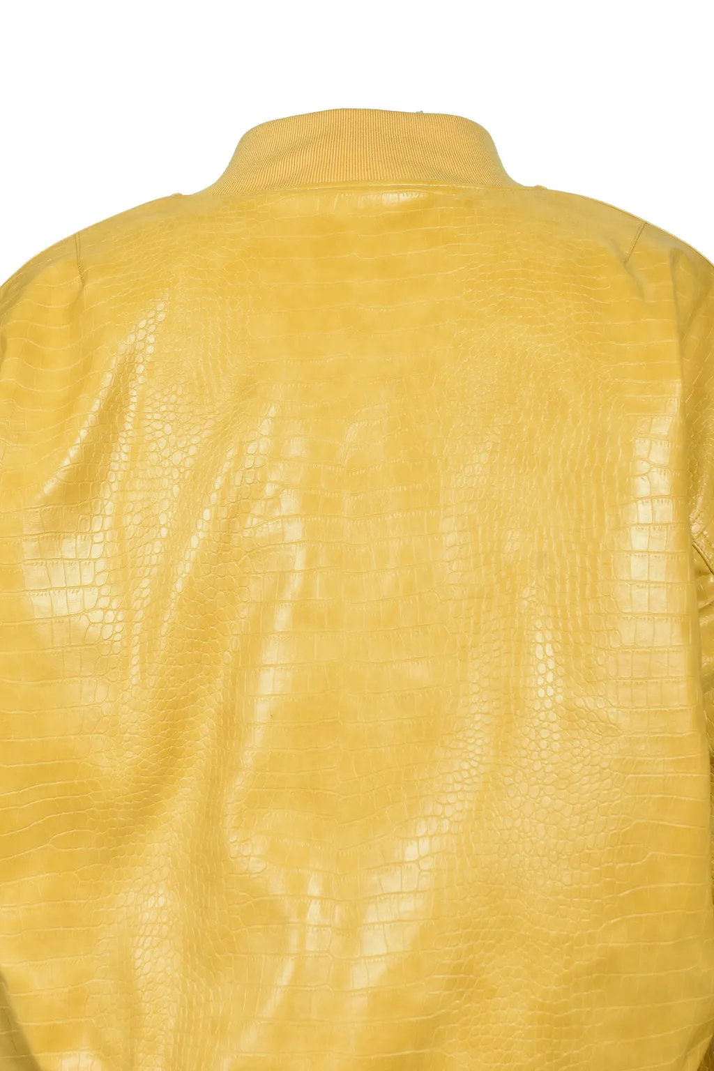 Faux Crocodile Bomber Jacket / Mus