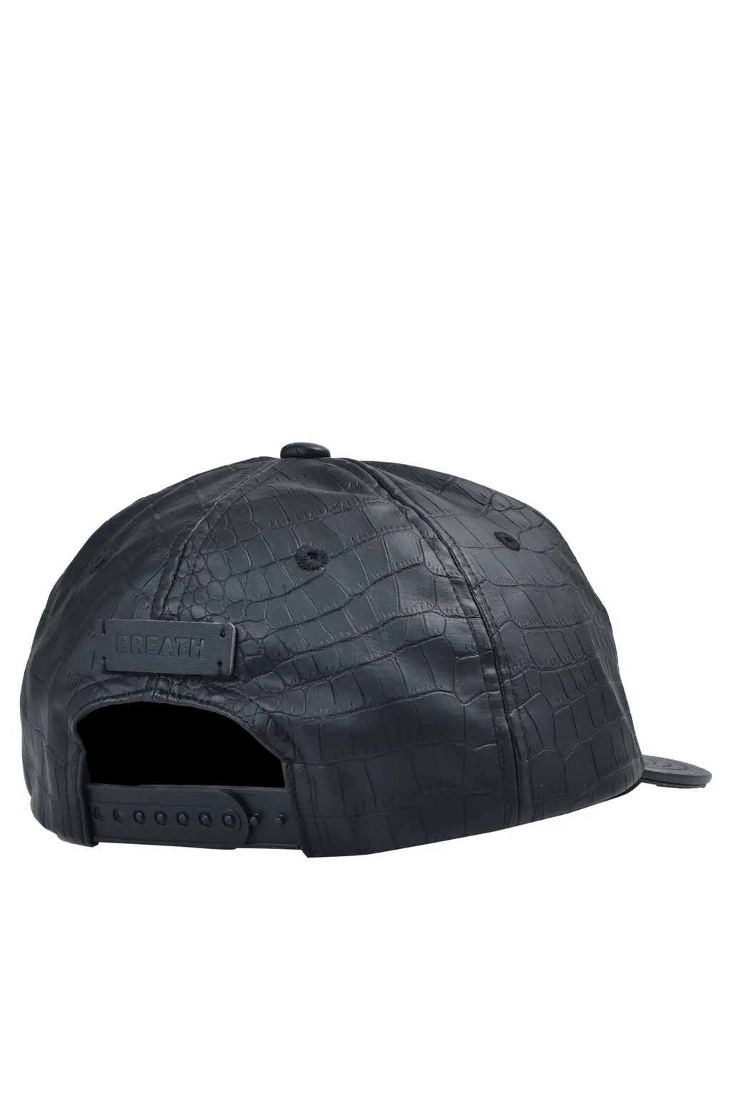 Bh Logo Faux Crocodile Cap / Blk