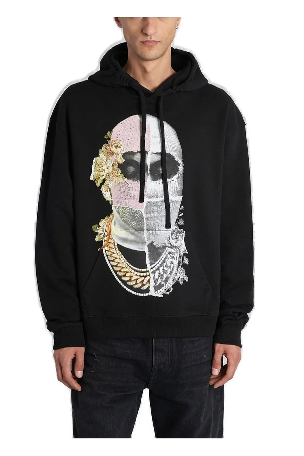 Ih Nom Uh Nit Mask Printed Drawstring Hoodie