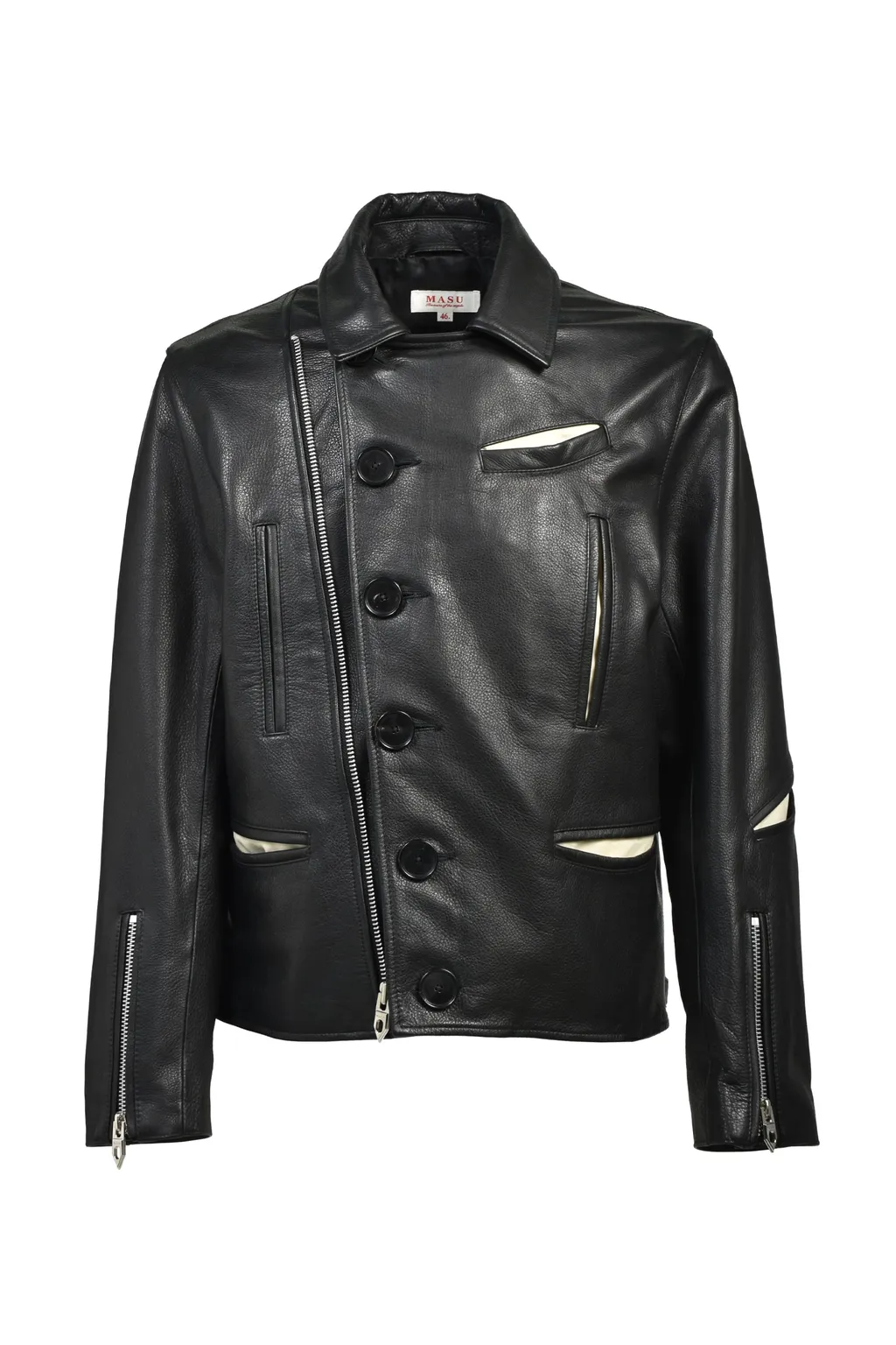 Motorcycle Leather Jacket / Blk