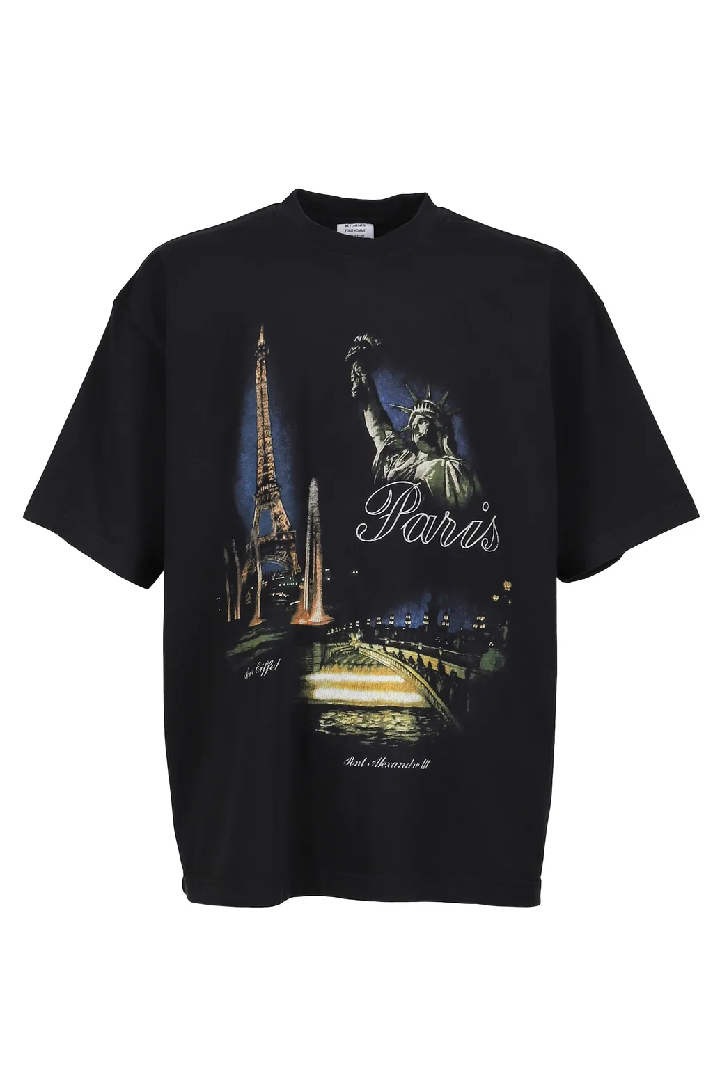 Paris Tourist T-Shirt / Blk