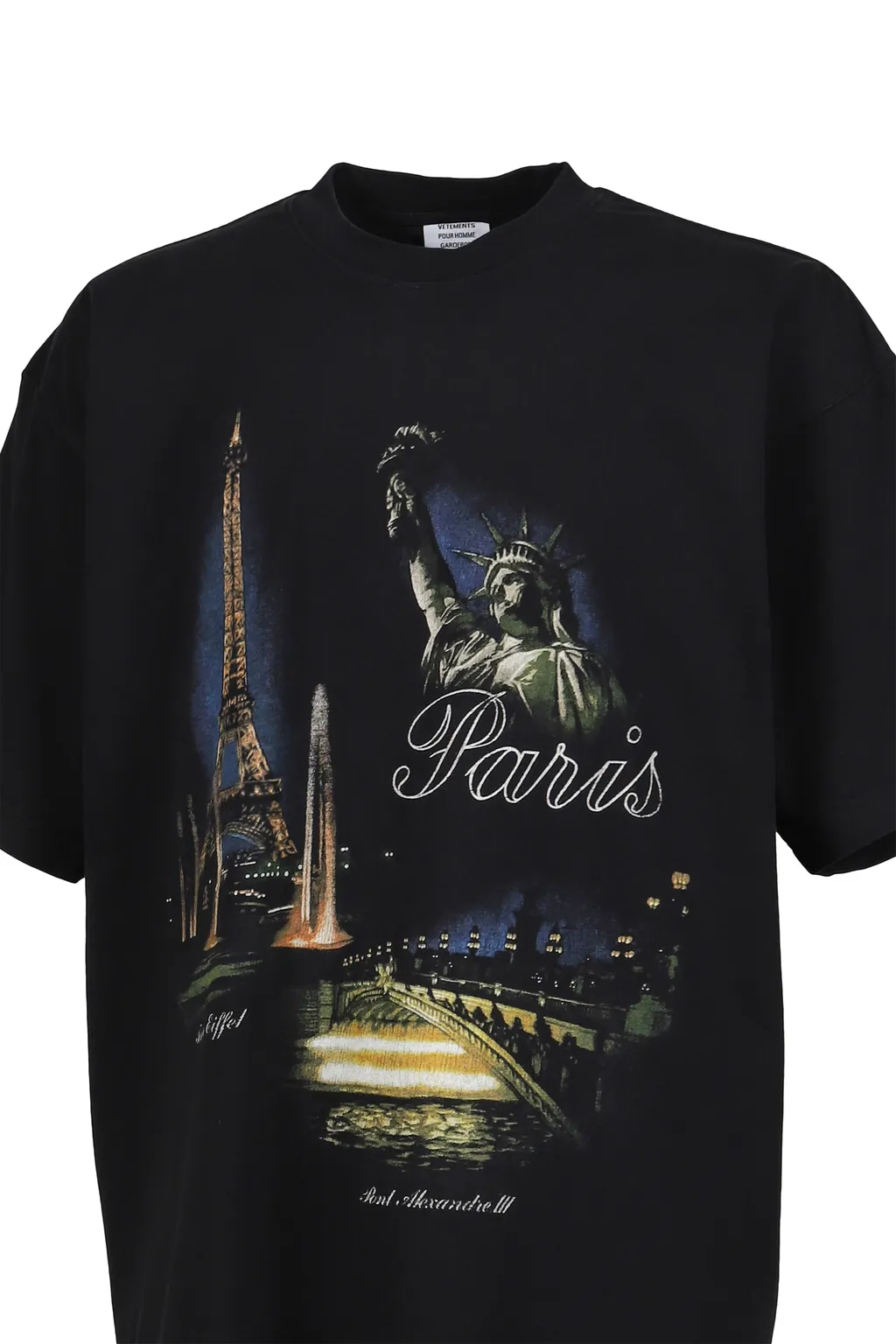 Paris Tourist T-Shirt / Blk