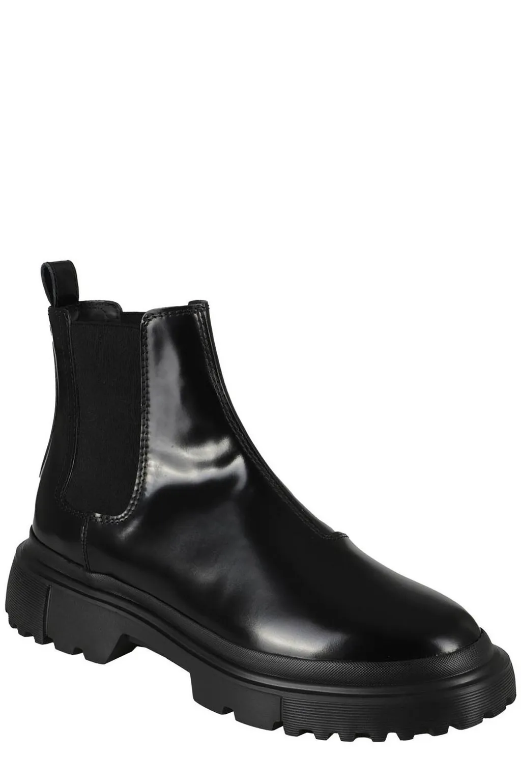 Hogan Round-Toe Chelsea Ankle Boots