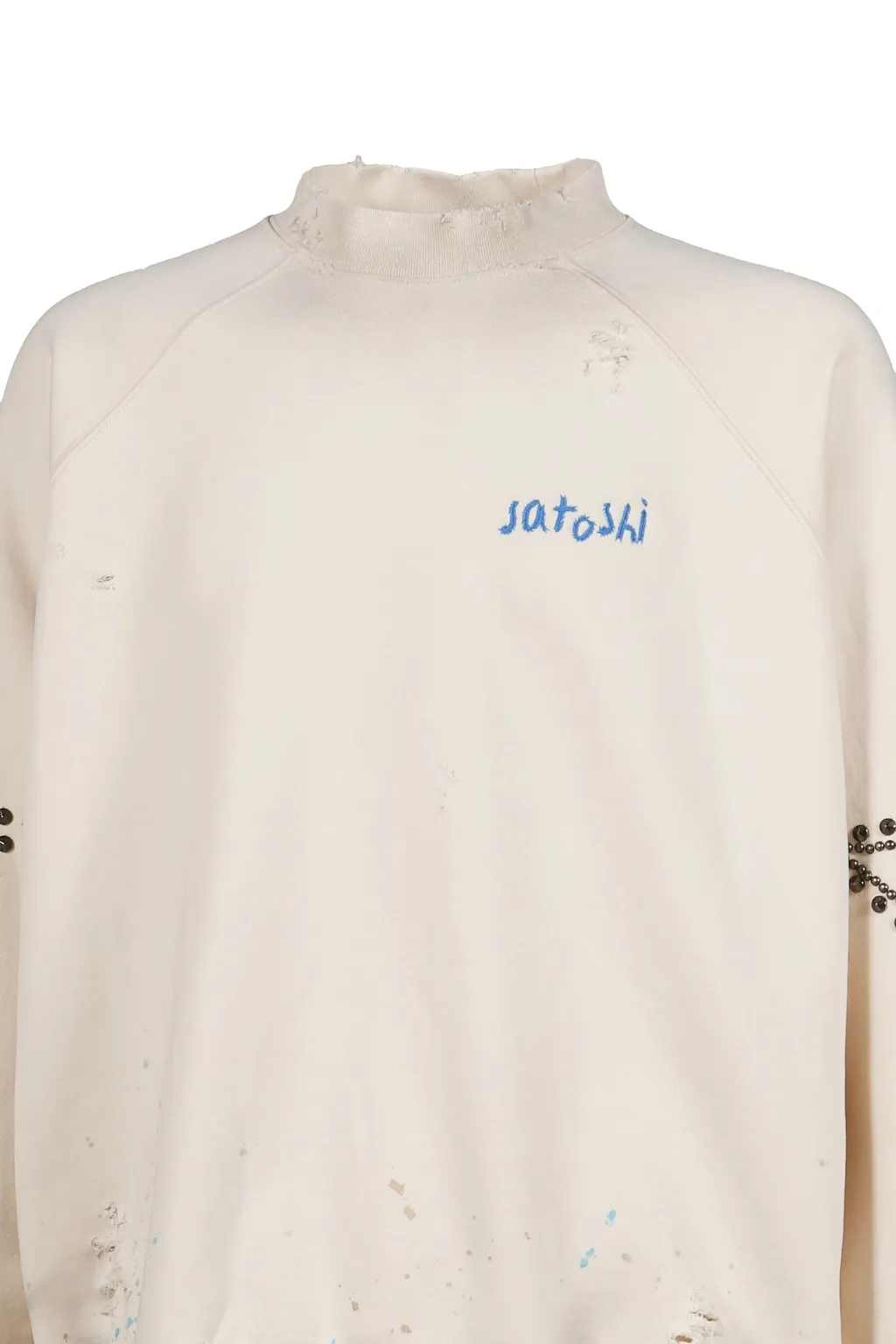 Star Studded Crewneck / Vtg Wht