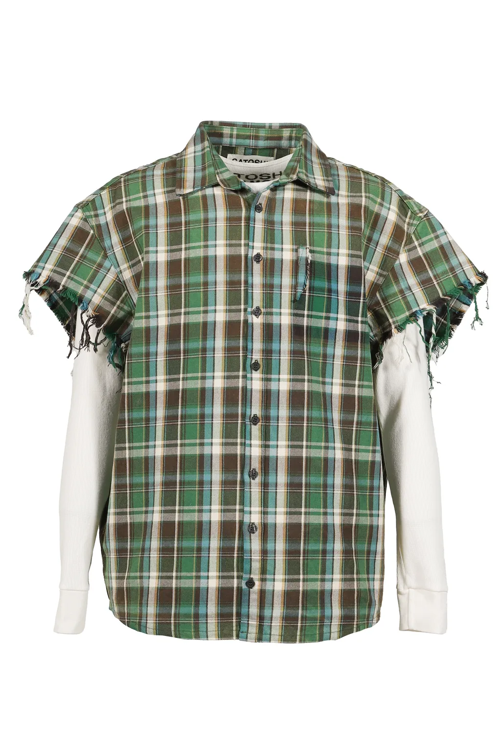Bender Cut Off Flannel / Grn Plaid