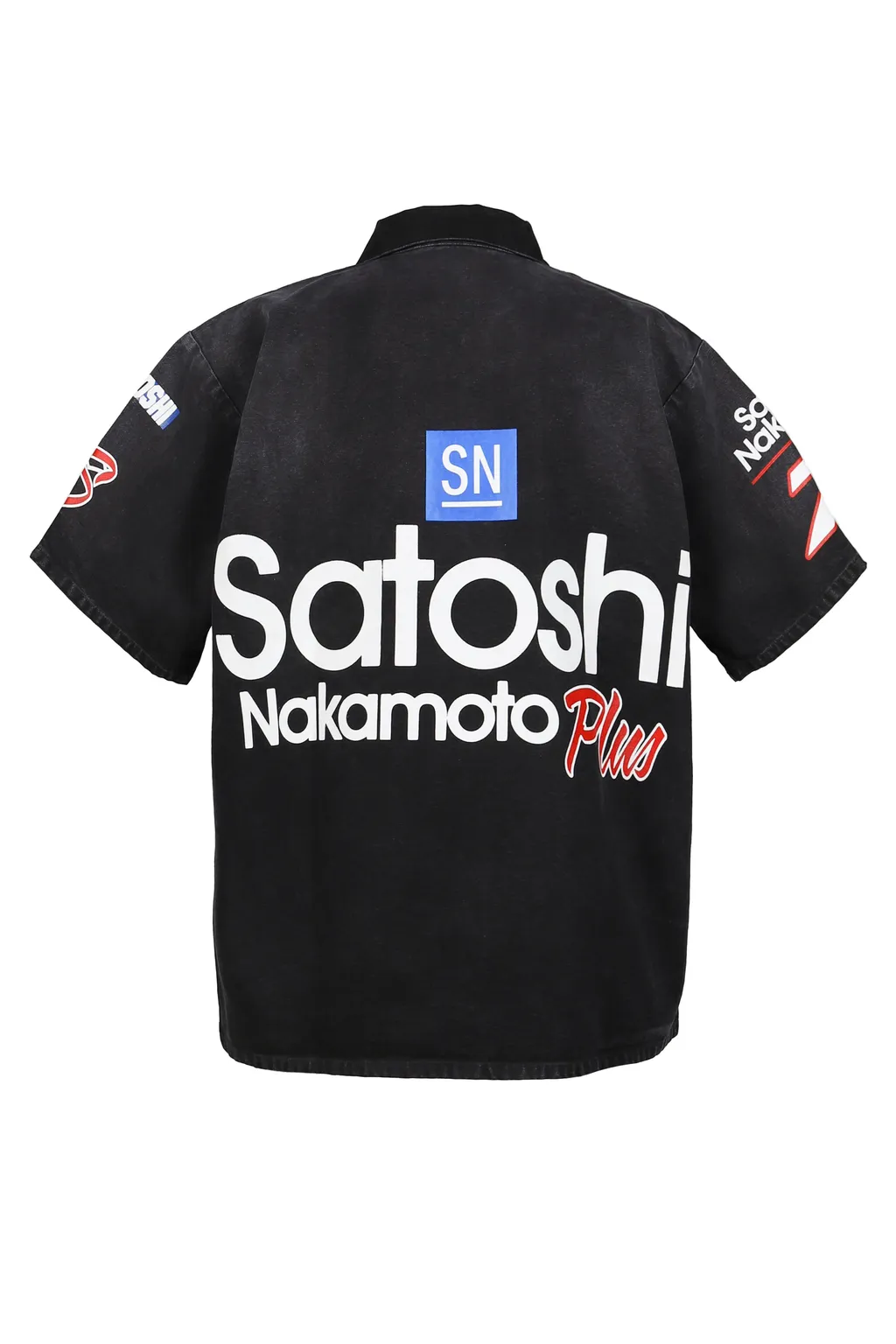 Satoshi Mechanic Half Zip / Vtg Blk