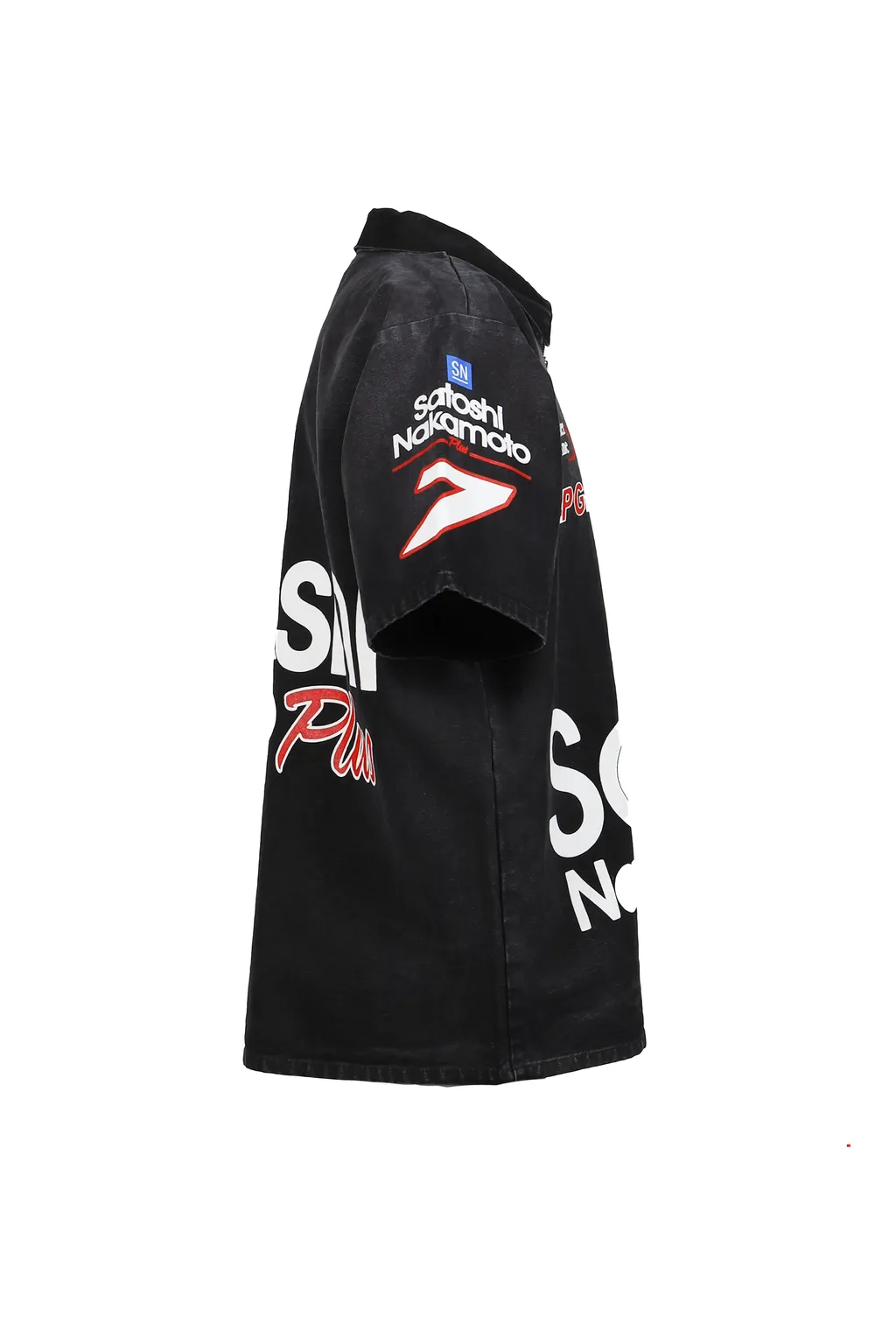 Satoshi Mechanic Half Zip / Vtg Blk