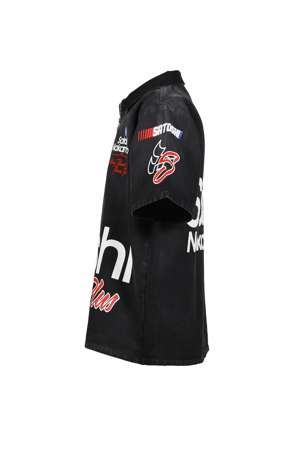 Satoshi Mechanic Half Zip / Vtg Blk