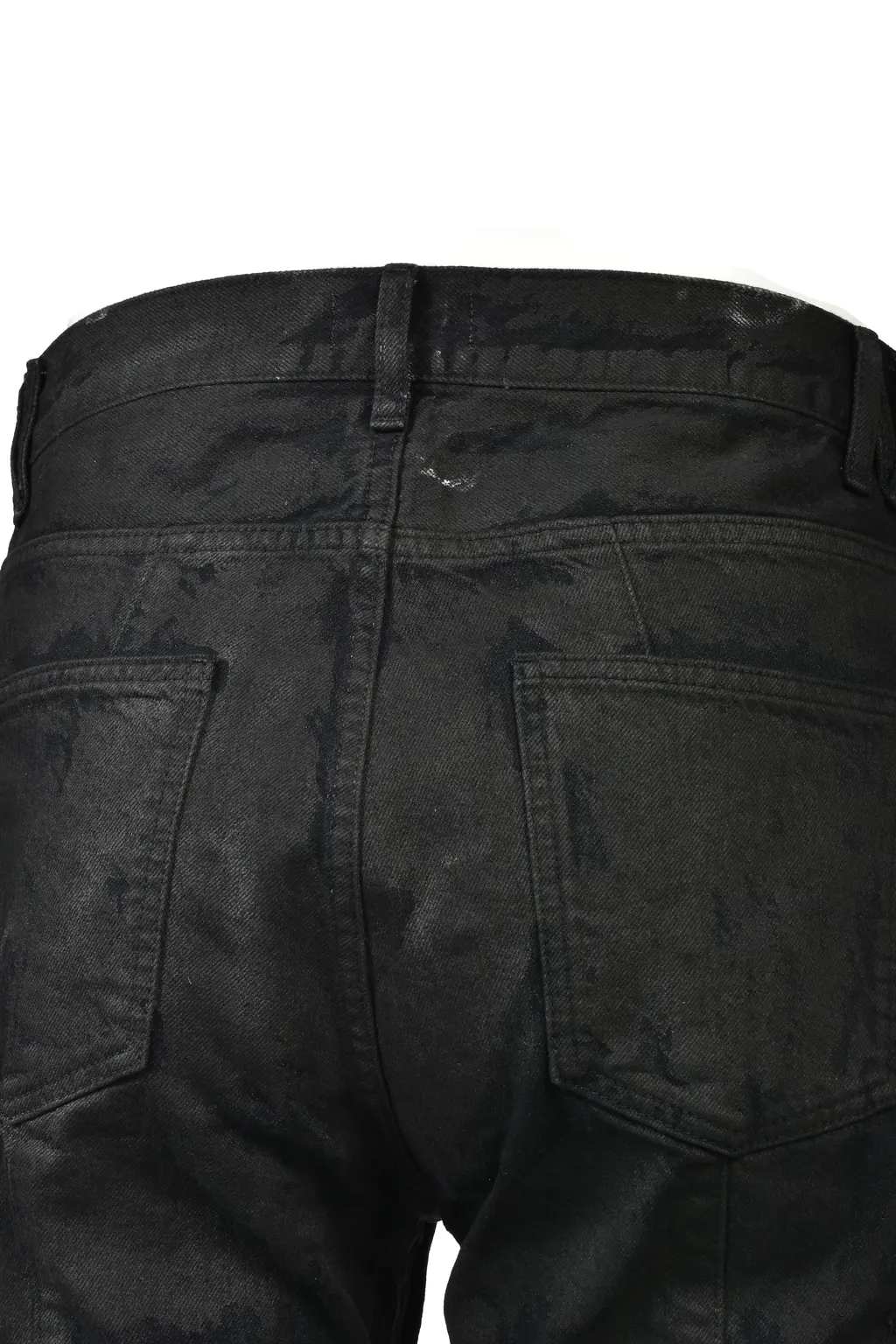 Coating Denim Flare Pants / Blk