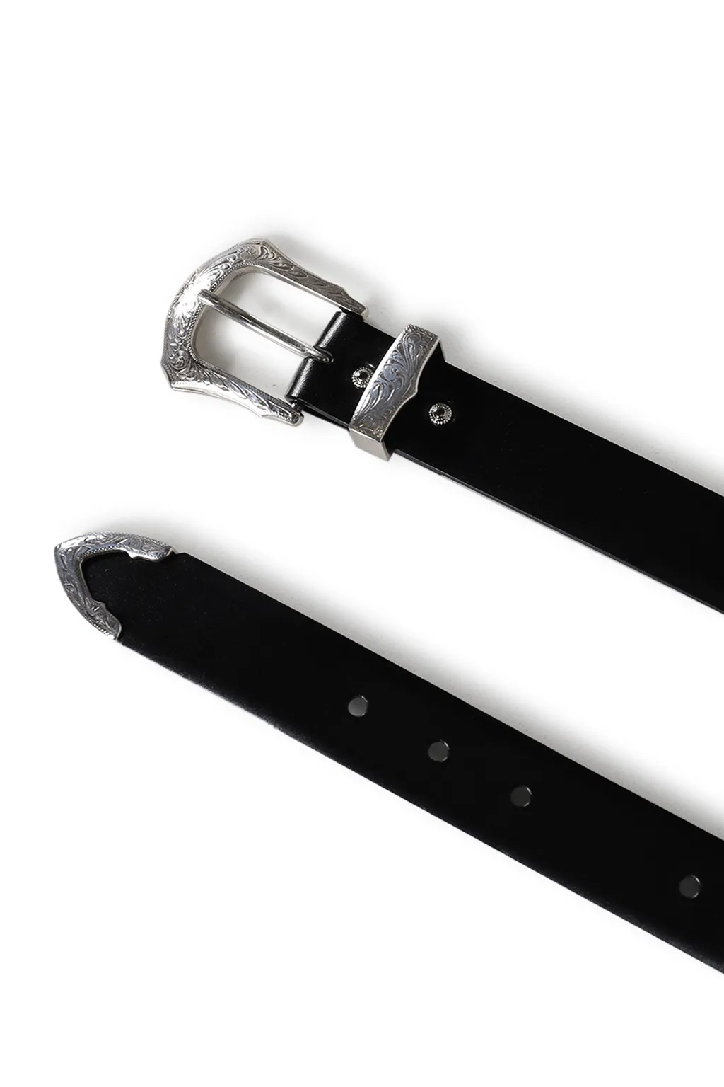 Double Buckle Wide Belt / Blk