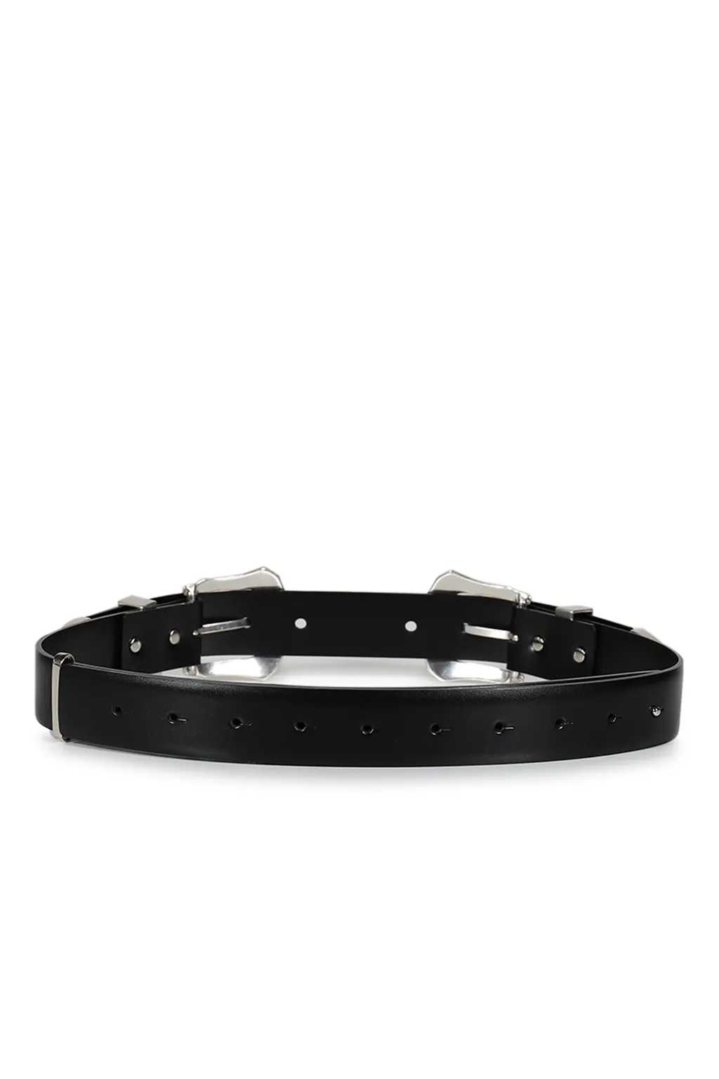 Double Buckle Wide Belt / Blk