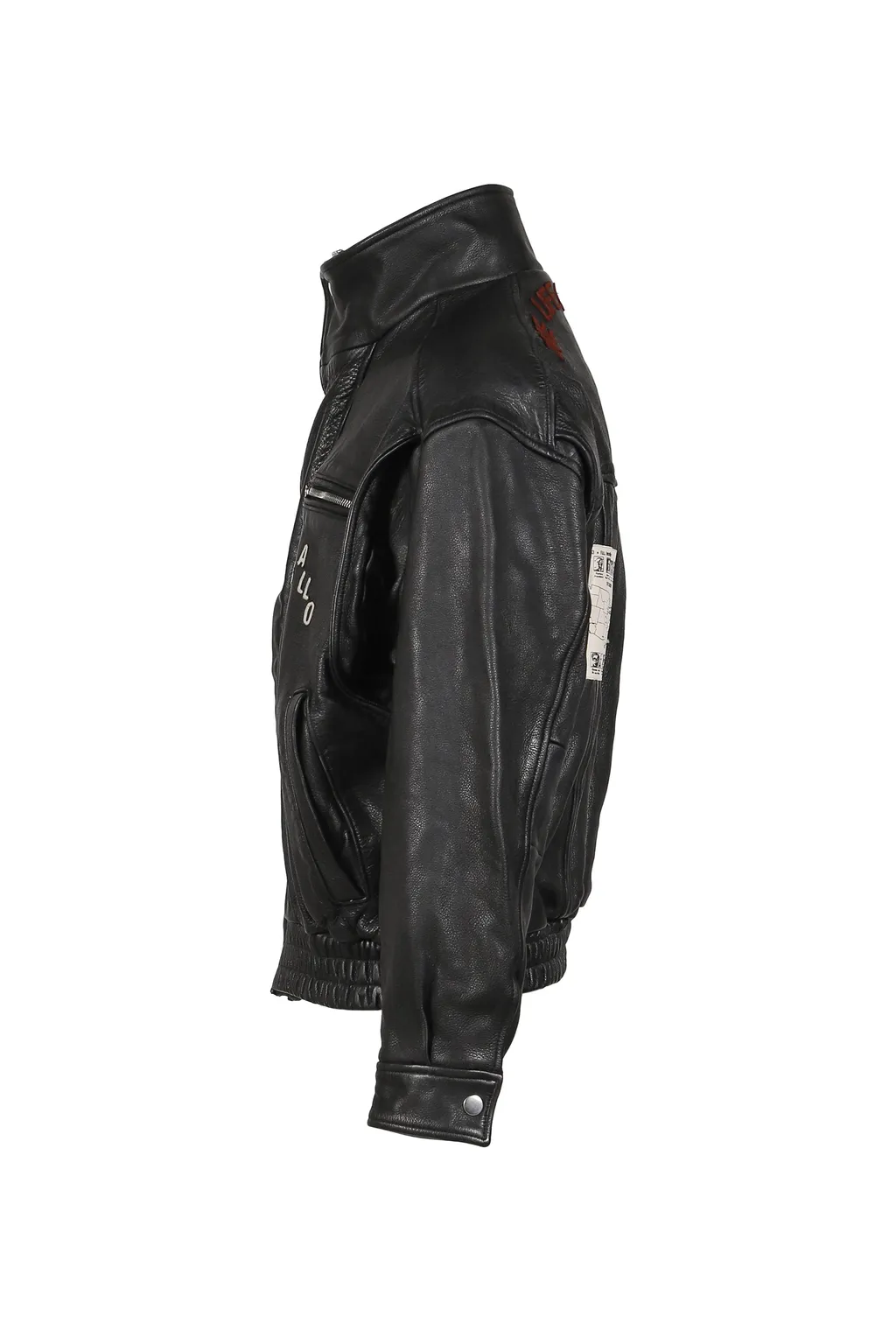 The Commission Leather Bomber Jacket / Blk