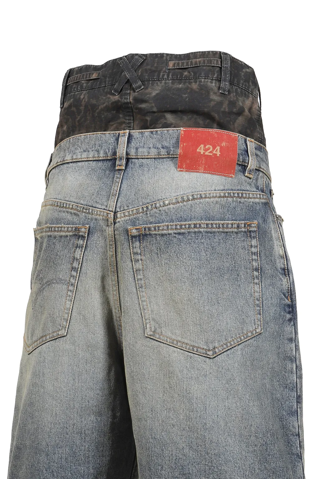 Big Daddy Double Short / Vtg Washed Blu