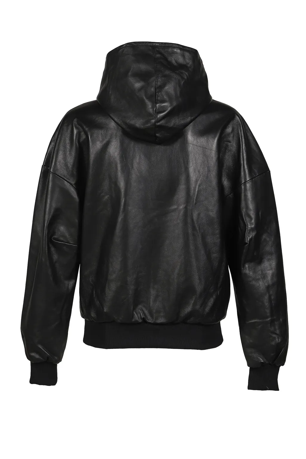 Mskrd Leather Hoodie Jacket / Blk
