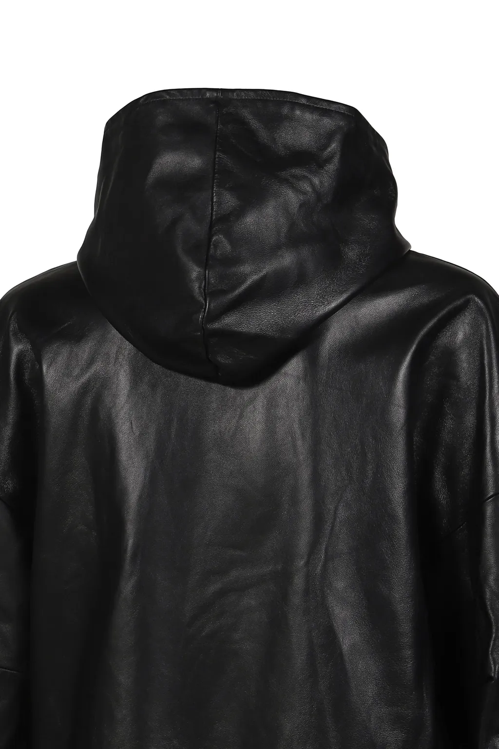 Mskrd Leather Hoodie Jacket / Blk