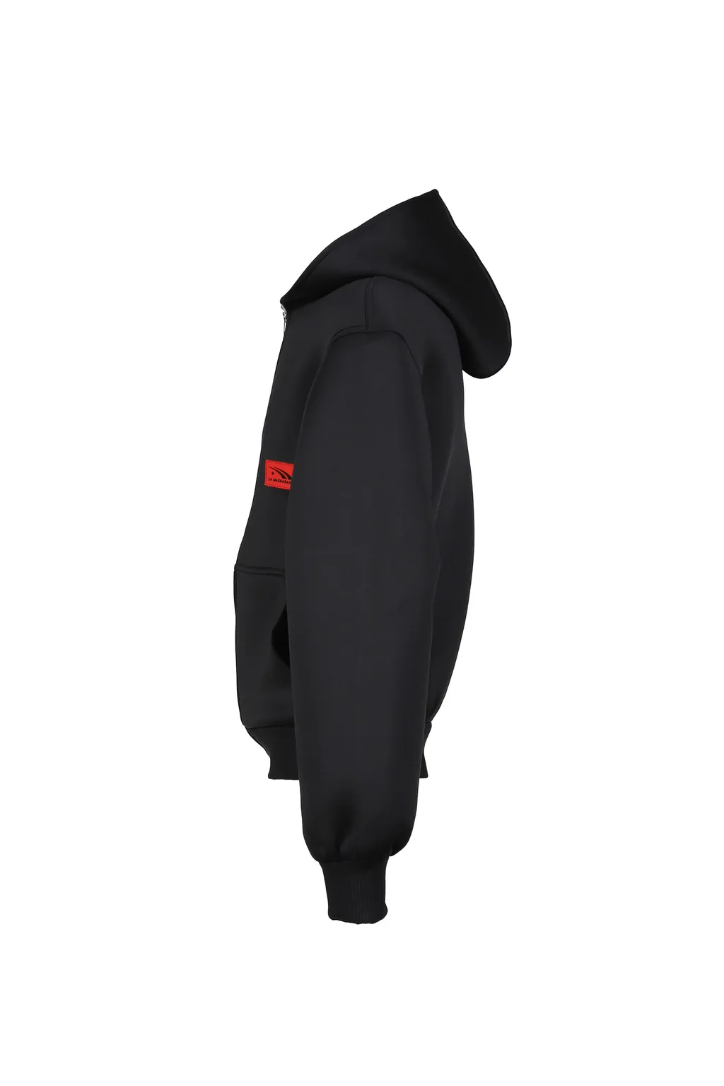 Black Neoprene Hoodie / Blk