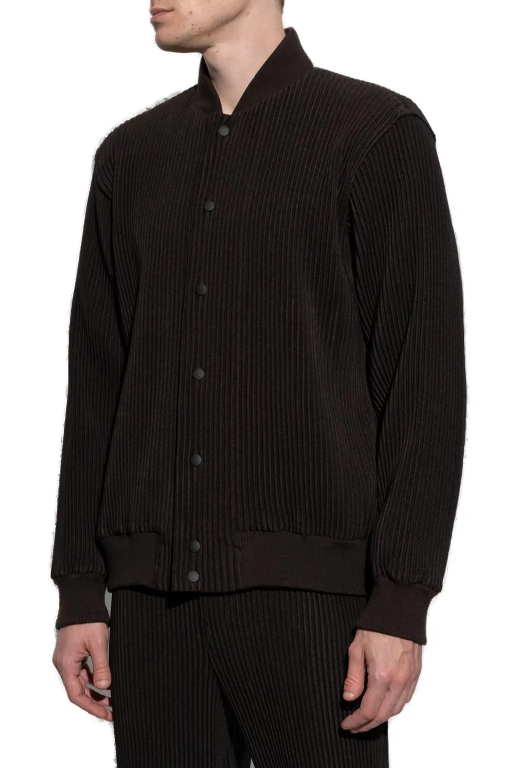 Homme Plissé Issey Miyake Button-Up Pleated Jacket