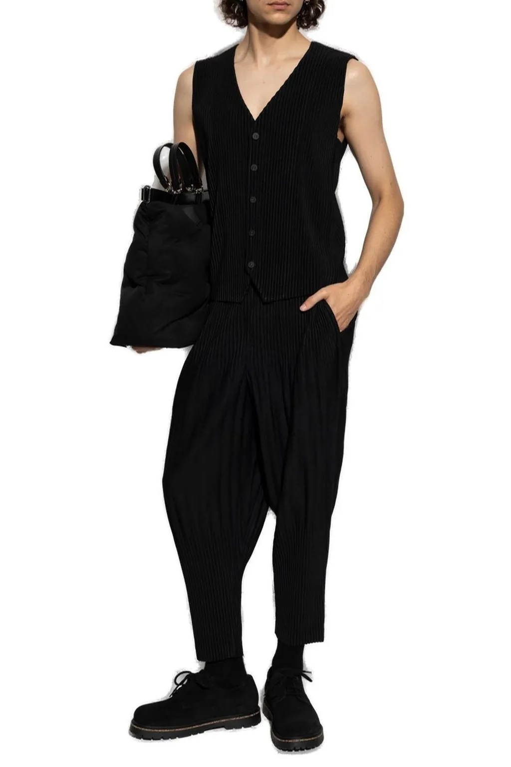 Homme Plissé Issey Miyake Cropped Pleated Trousers