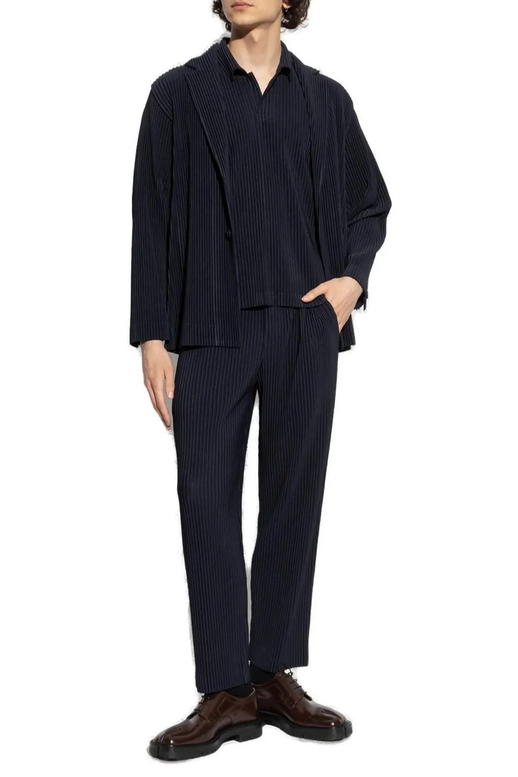 Homme Plissé Issey Miyake Pleated Tapered Trousers