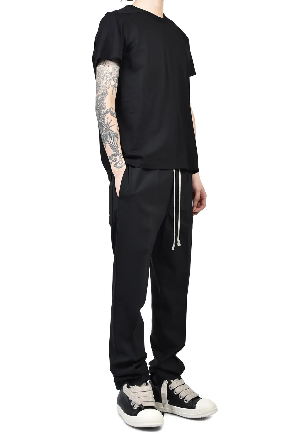 Drawstring Slim Long / Blk