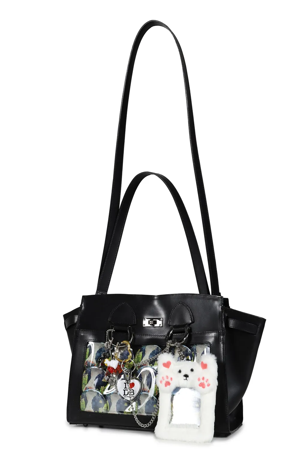Leather Shoulder Bag / Blk Ita
